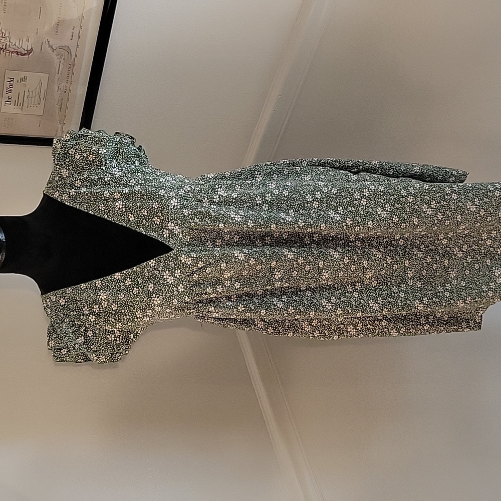 Floral green‎ dress Womens small